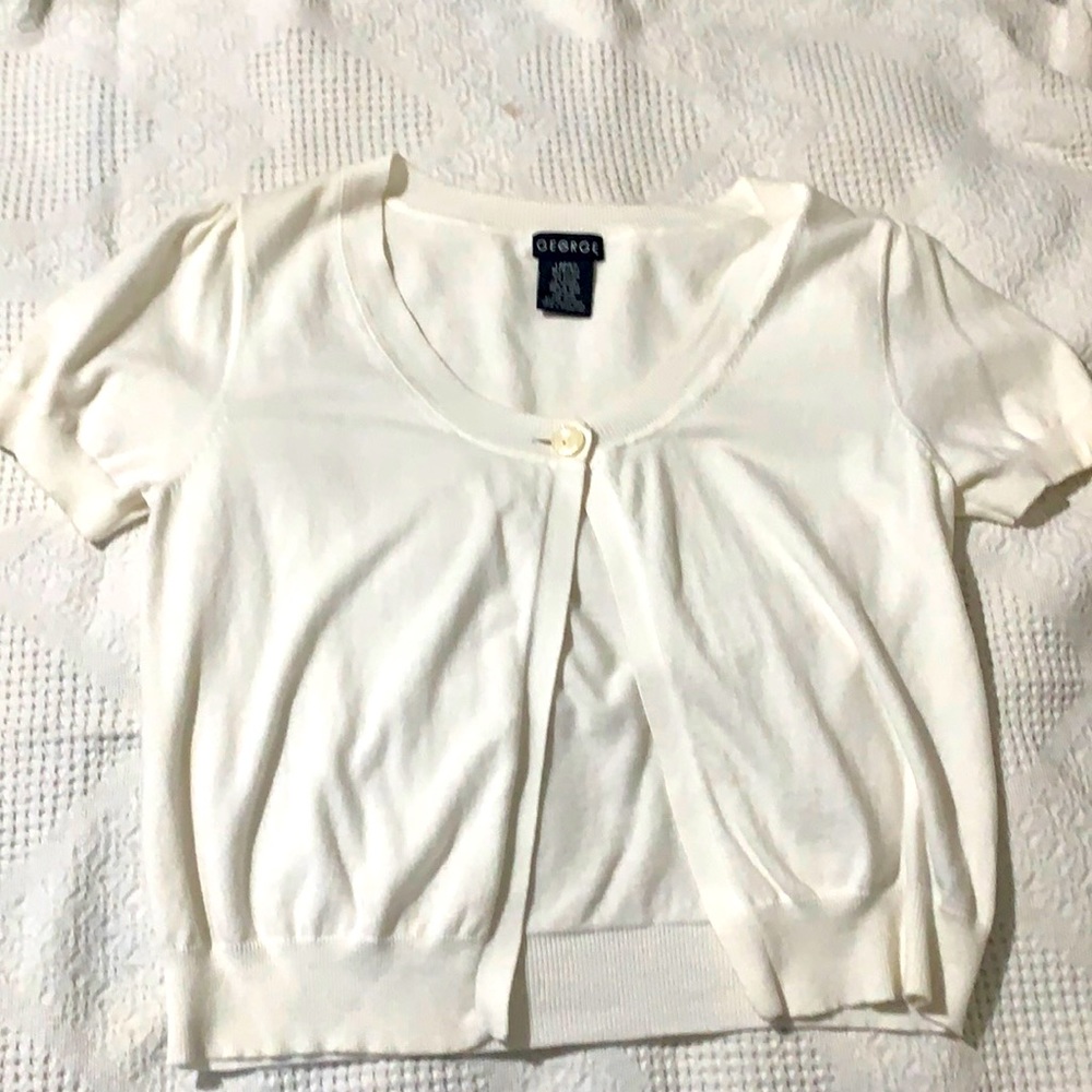 Crop short sleeve sweater